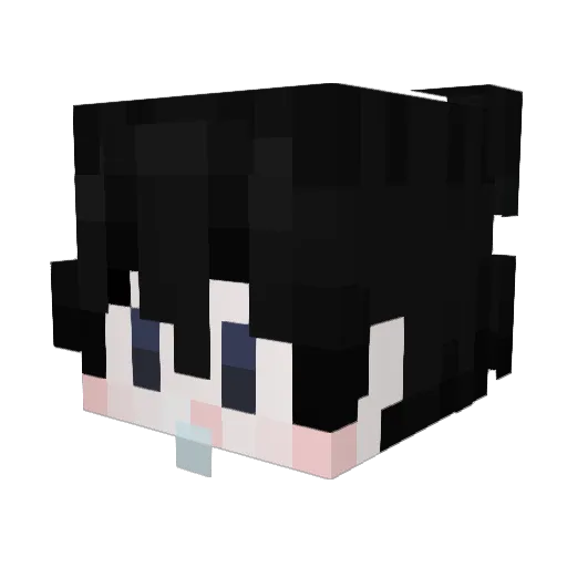 Hunyeeee Minecraft avatar head, 3D render