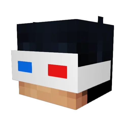 HunzikerM Minecraft avatar head, 3D render