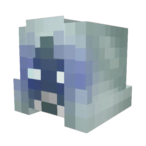 Huo Minecraft avatar head, 3D render