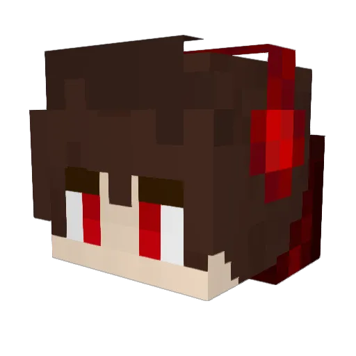 Huo_hun Minecraft avatar head, 3D render