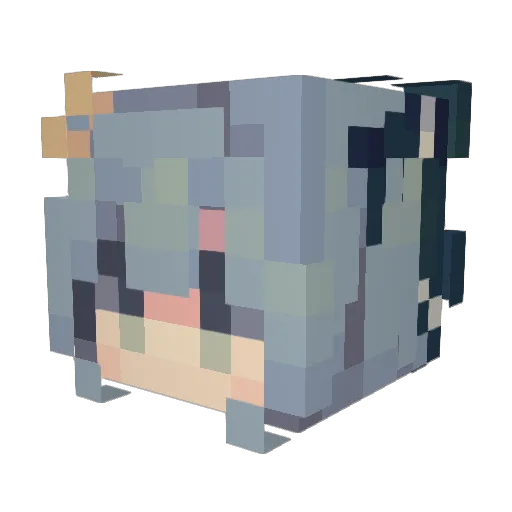 Huojunyao Minecraft avatar head, 3D render