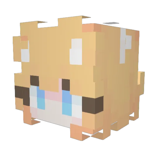 Huolo Minecraft avatar head, 3D render