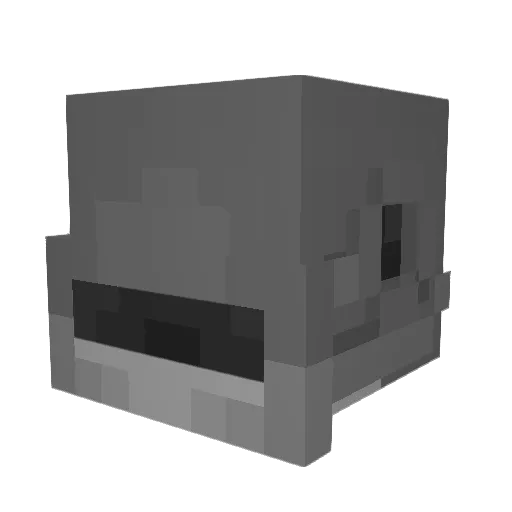 Huomungus Minecraft avatar head, 3D render