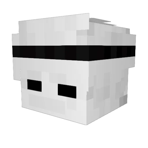 Huosen Minecraft avatar head, 3D render