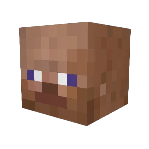 Hupai Minecraft avatar head, 3D render