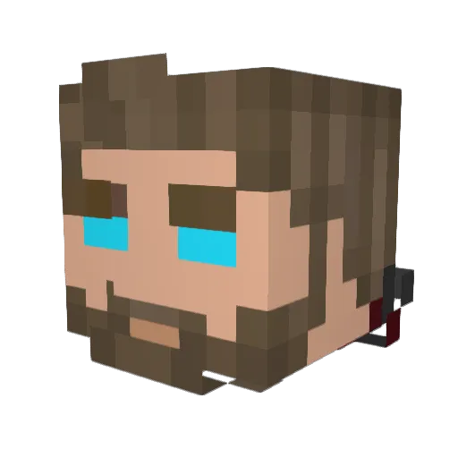 Huranos Minecraft avatar head, 3D render
