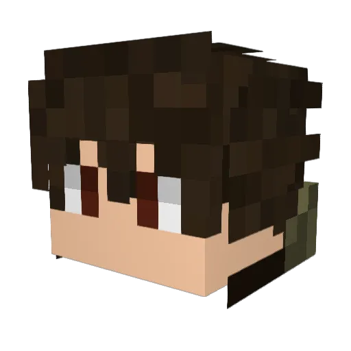 Hurart Minecraft avatar head, 3D render