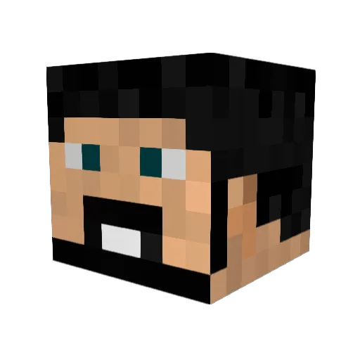 Hurc059 Minecraft avatar head, 3D render