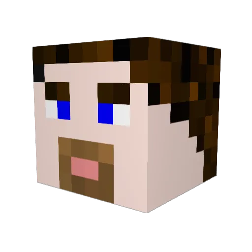 Hurgoon Minecraft avatar head, 3D render
