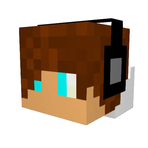 Hurkcules_ Minecraft avatar head, 3D render