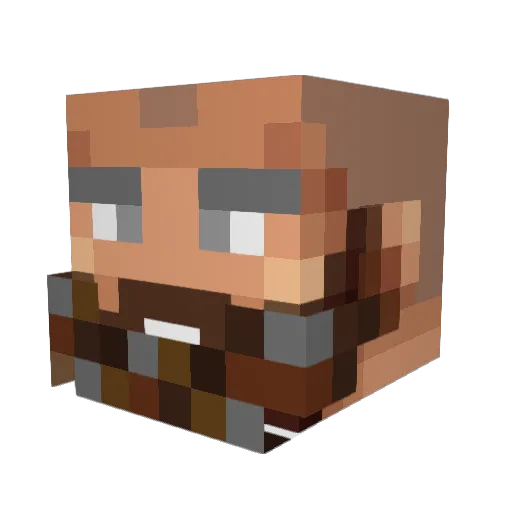 Hurlex16 Minecraft avatar head, 3D render