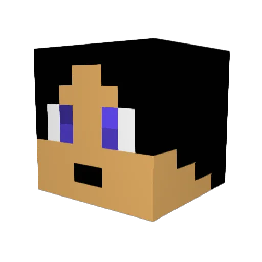 HurlzJr Minecraft avatar head, 3D render
