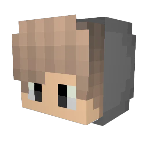 Hurlzaz Minecraft avatar head, 3D render