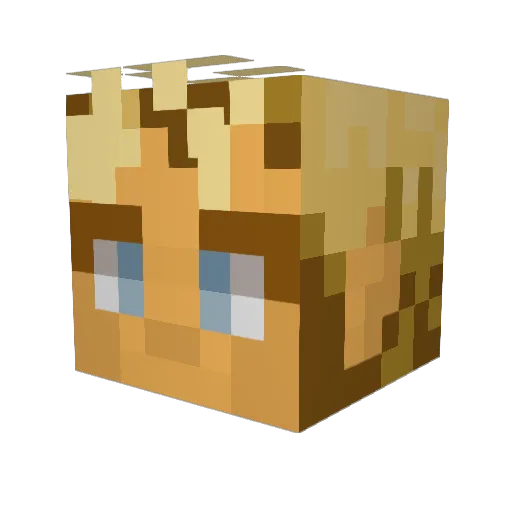 Hurmish Minecraft avatar head, 3D render