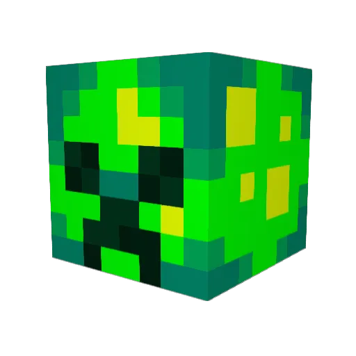 HurriCAINE_01 Minecraft avatar head, 3D render