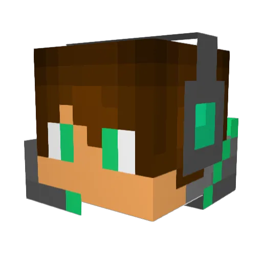 HurricaneForza Minecraft avatar head, 3D render