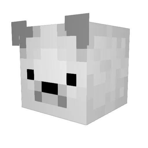 Hurricanecow6 Minecraft avatar head, 3D render