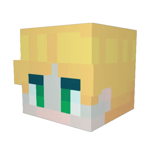 Hurrisen Minecraft avatar head, 3D render