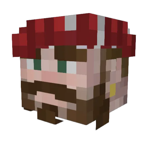 HurtDuke Minecraft avatar head, 3D render