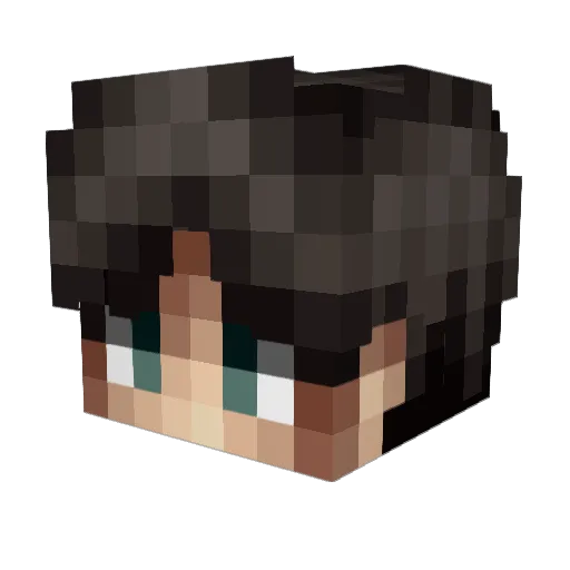 Hurtiglim Minecraft avatar head, 3D render