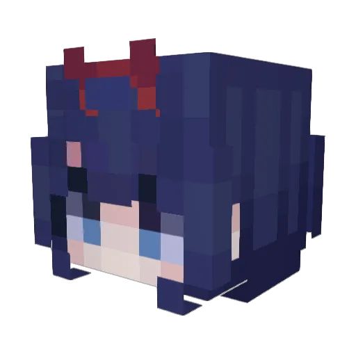 HurtsMe Minecraft avatar head, 3D render