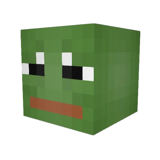 Hurtssi Minecraft avatar head, 3D render