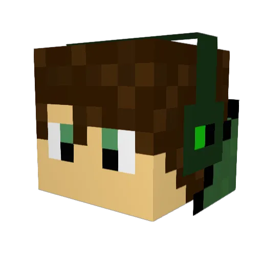 Huru0604 Minecraft avatar head, 3D render