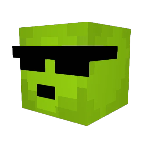 Hurzinger Minecraft avatar head, 3D render