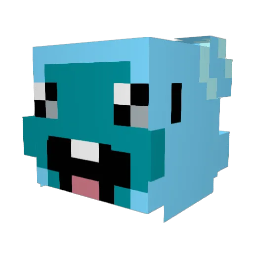 Husau Minecraft avatar head, 3D render