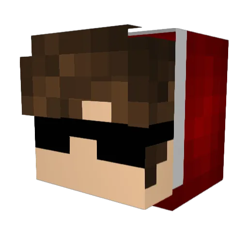 HuseynGG Minecraft avatar head, 3D render