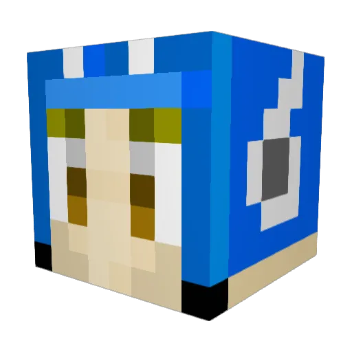 Husgarr Minecraft avatar head, 3D render