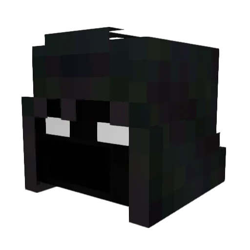 Hush322 Minecraft avatar head, 3D render
