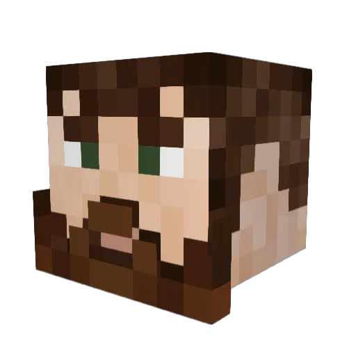 HushSerenity Minecraft avatar head, 3D render