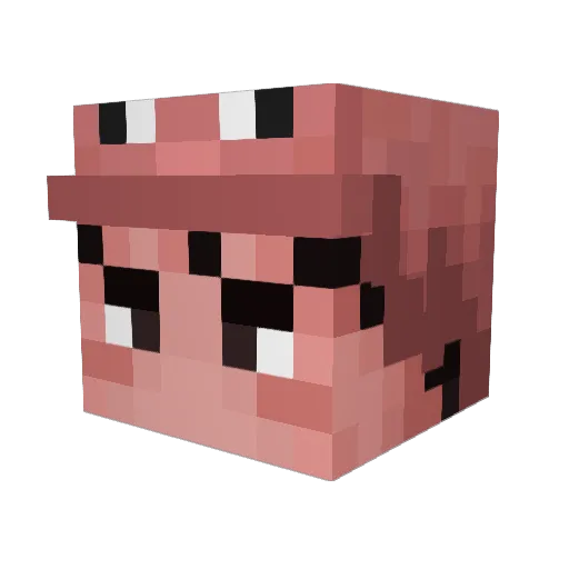 Hushlye Minecraft avatar head, 3D render