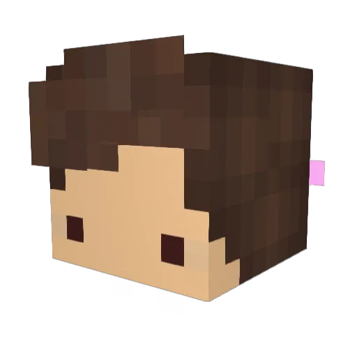 Hushz77 Minecraft avatar head, 3D render
