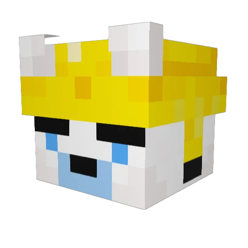 Husk_Dig Minecraft avatar head, 3D render