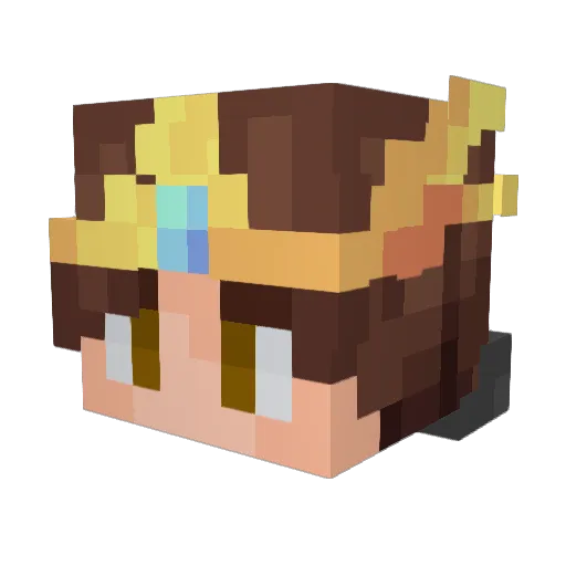 Husk_cz Minecraft avatar head, 3D render