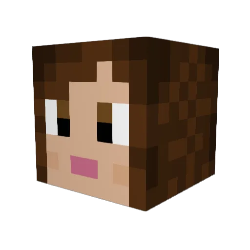 HuskerSarah Minecraft avatar head, 3D render