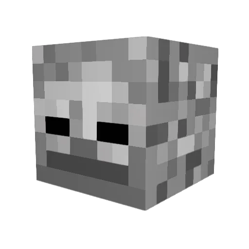 Huskeyv Minecraft avatar head, 3D render