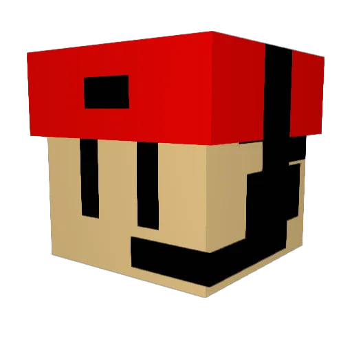 Huskusku Minecraft avatar head, 3D render
