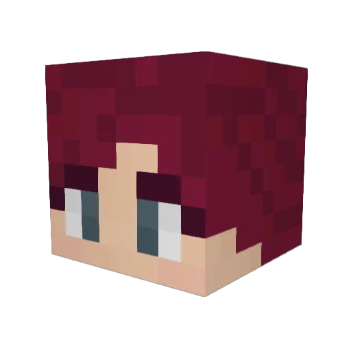 HuskyCubeYT Minecraft avatar head, 3D render