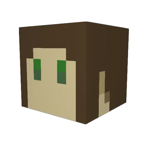 HuskyDogGamer Minecraft avatar head, 3D render