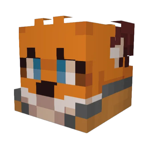 HuskyGamer164 Minecraft avatar head, 3D render