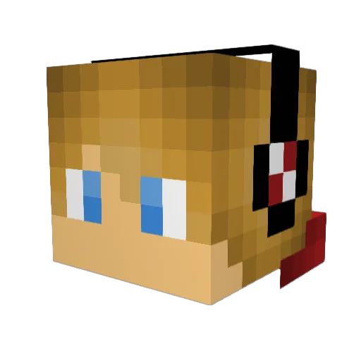 HuskyGamerYT Minecraft avatar head, 3D render