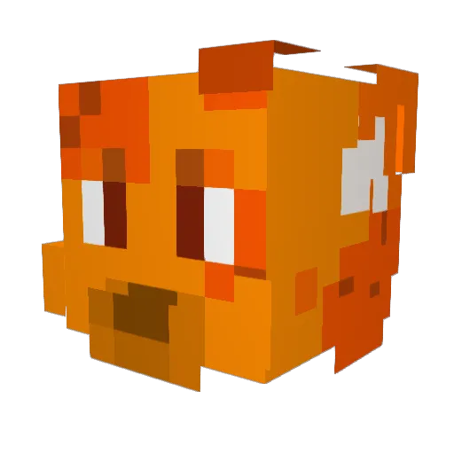HuskyShdws Minecraft avatar head, 3D render