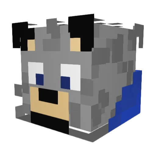 Husky_Dog50 Minecraft avatar head, 3D render