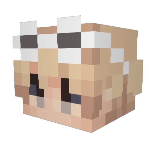 Husky_Gamer33 Minecraft avatar head, 3D render