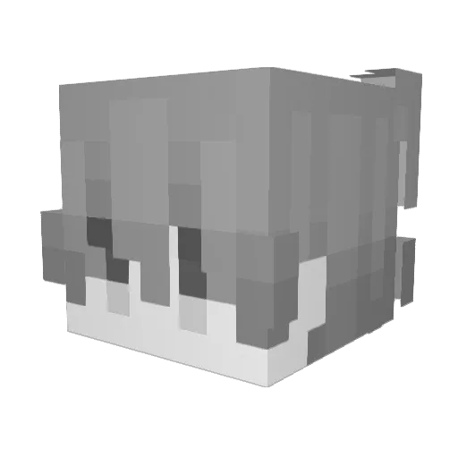 Husky_big Minecraft avatar head, 3D render