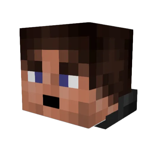 Huskydawg Minecraft avatar head, 3D render