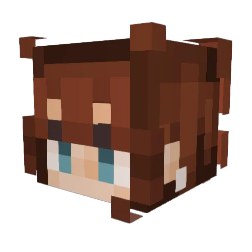 Huskyedi Minecraft avatar head, 3D render